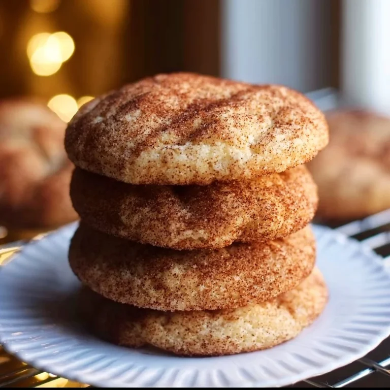 Delicious homemade Snickerdoodle cookies with cinnamon sugar topping