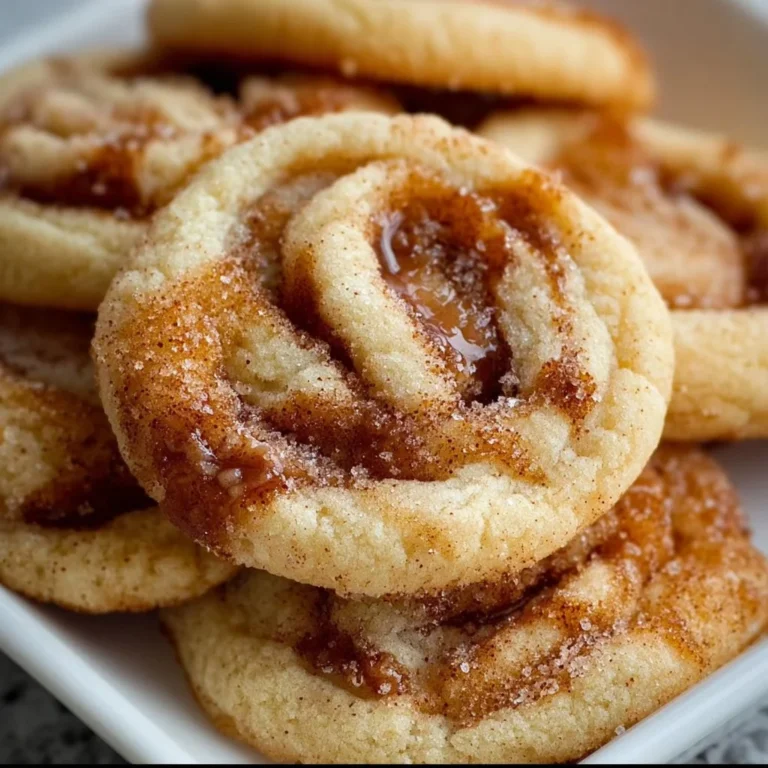 Soft and chewy cinnamon roll sugar cookies on a baking tray.