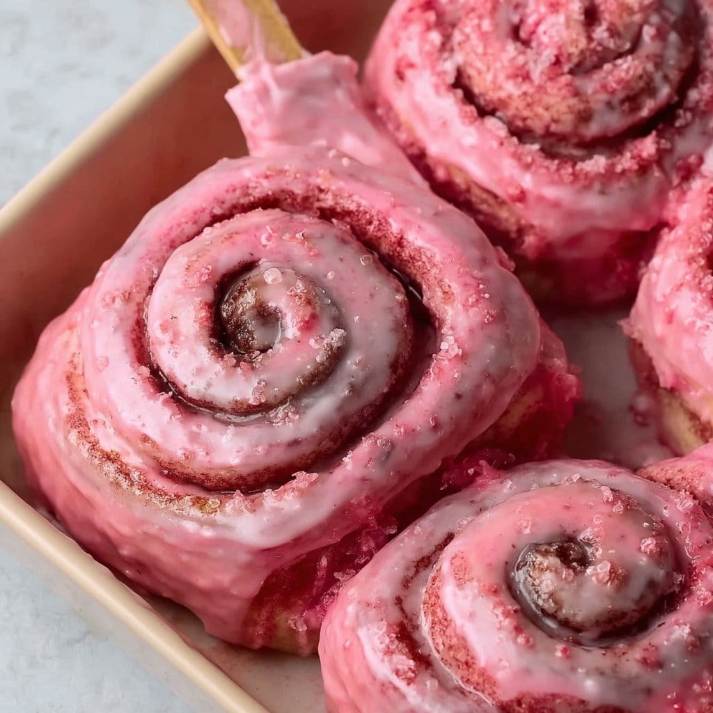 Pink Velvet Cinnamon Rolls