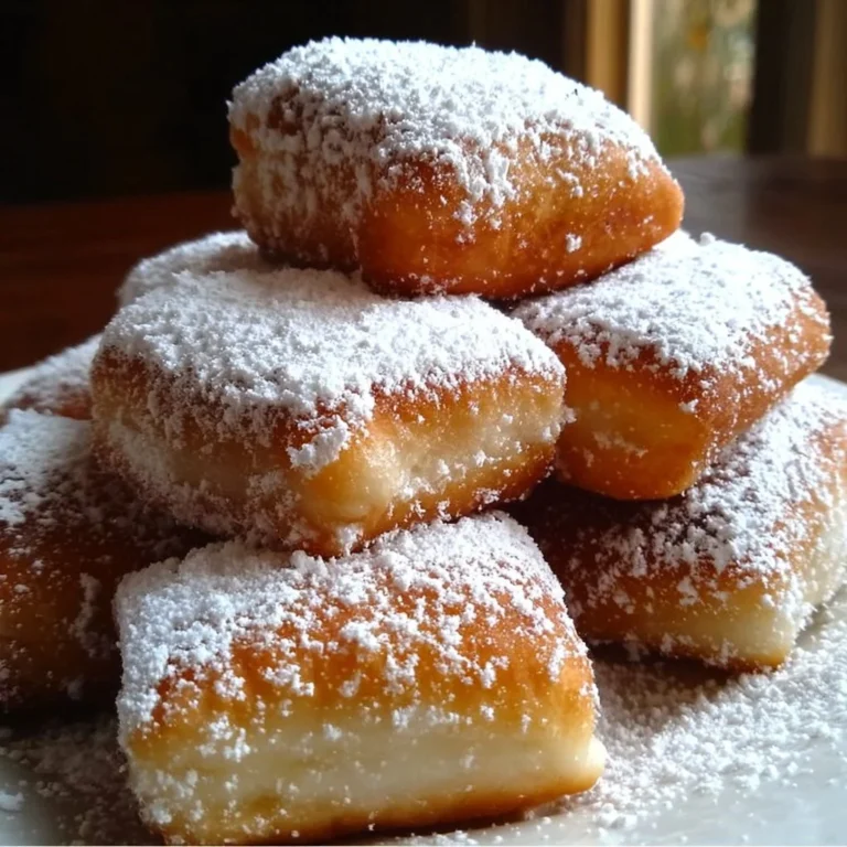 Delicious Vanilla French Beignets dusted with powdered sugar