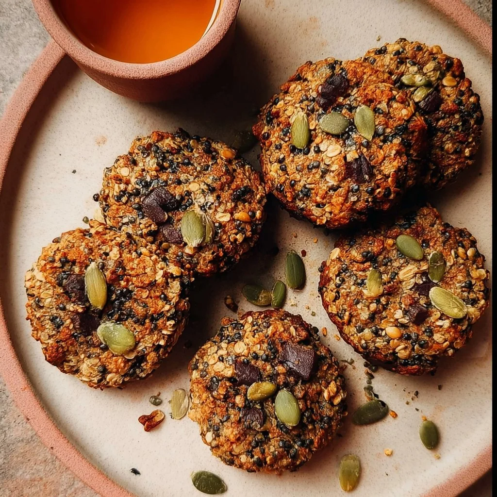 Wholesome quinoa breakfast cookies on a plate