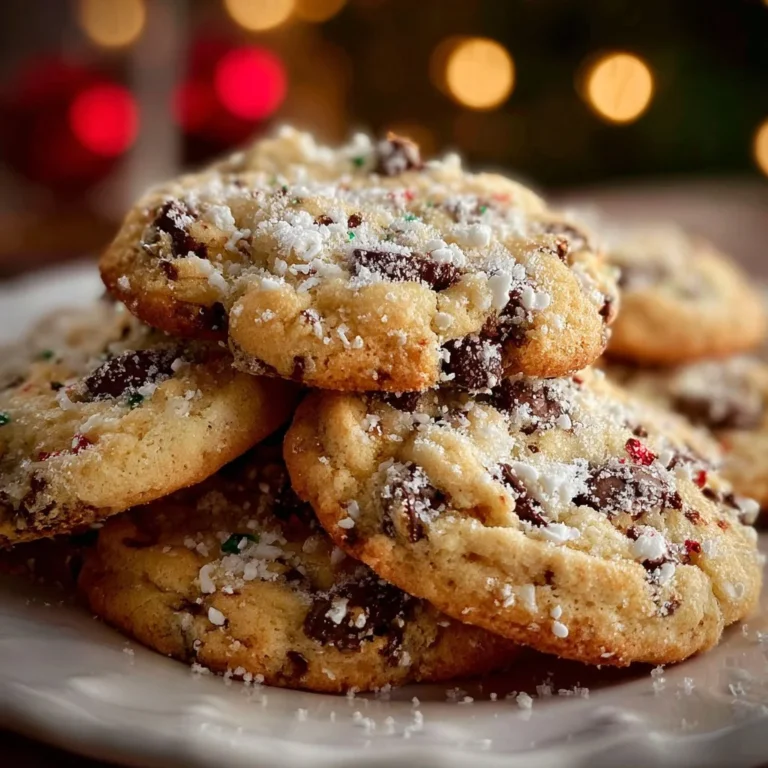 Winter Wonderland Chocolate Chip Cookies with festive decorations
