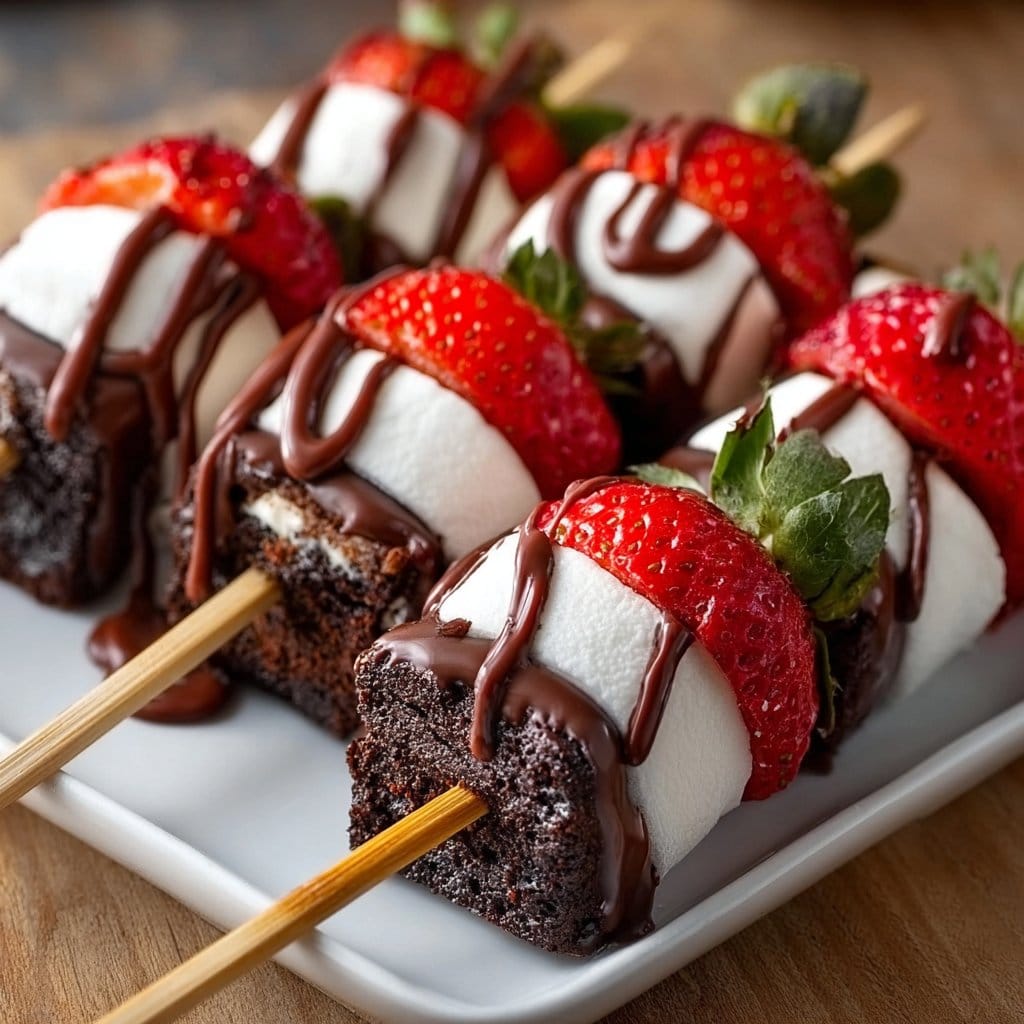 Sweet Strawberry Brownie Kabobs for Effortless Party Fun