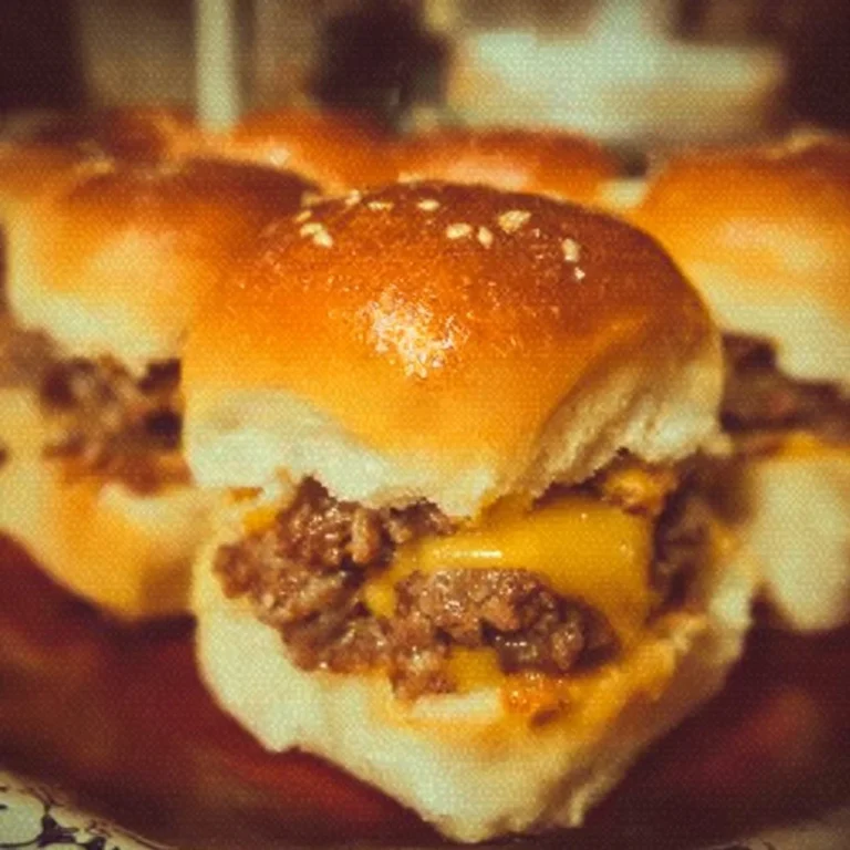 Delicious cheeseburger sliders served on a platter