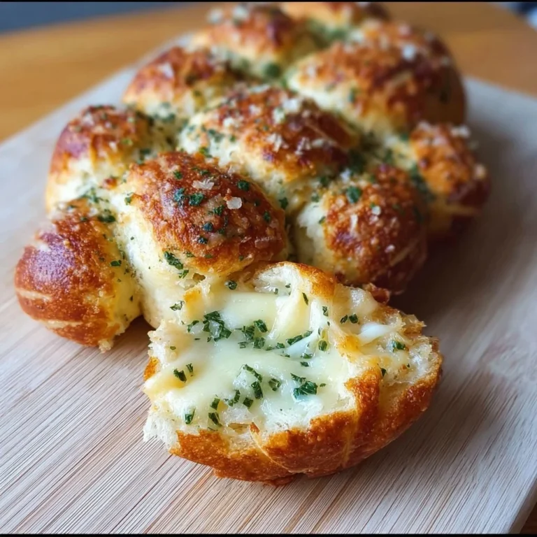 Cheesy stuffed garlic bread rolls fresh out of the oven