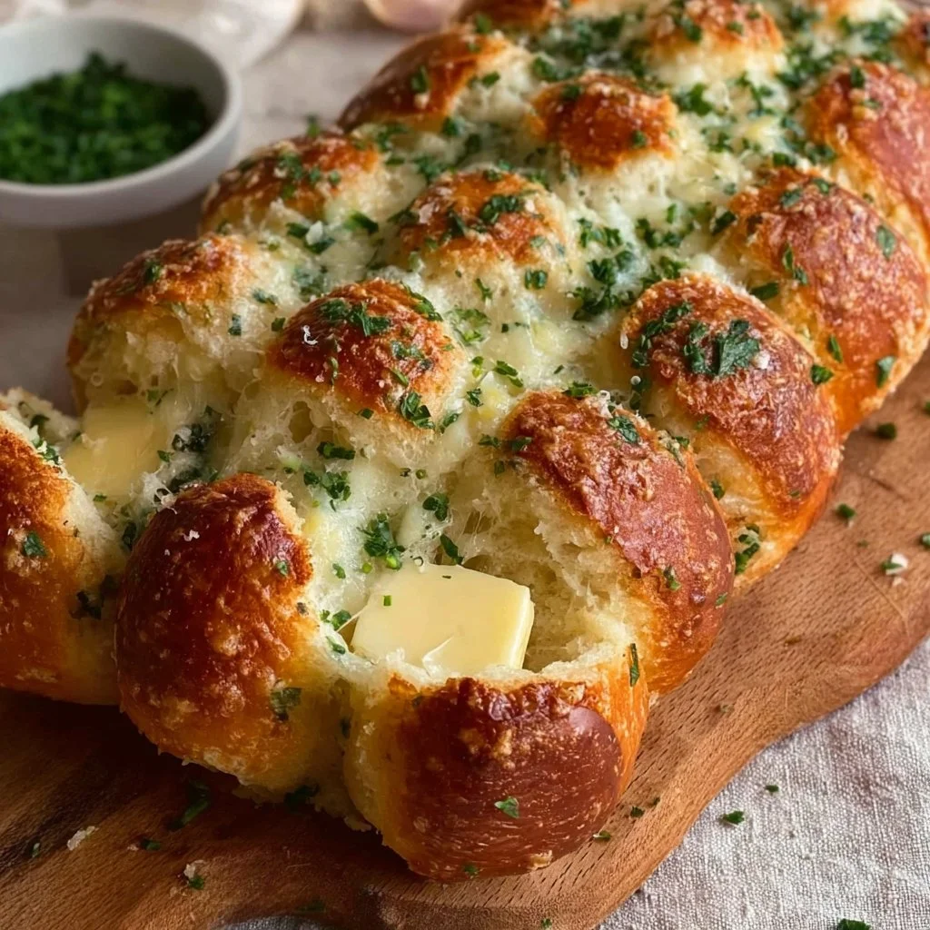 Cheesy Stuffed Garlic Bread Rolls