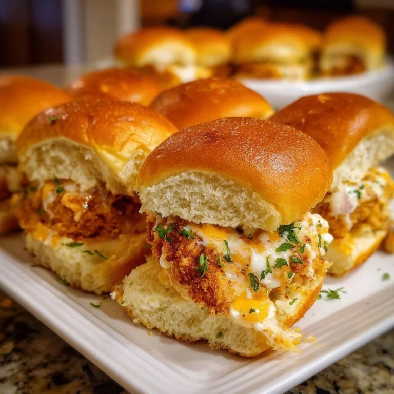 Delicious Crack Chicken Sliders served on a platter with toppings.