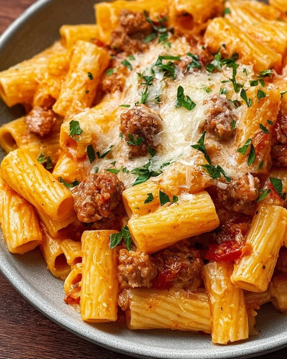 Creamy Sausage Rigatoni