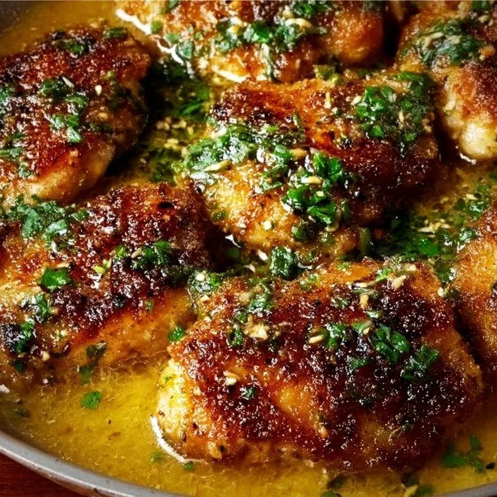 Crispy Italian Chicken Christopher with Garlic Butter Sauce