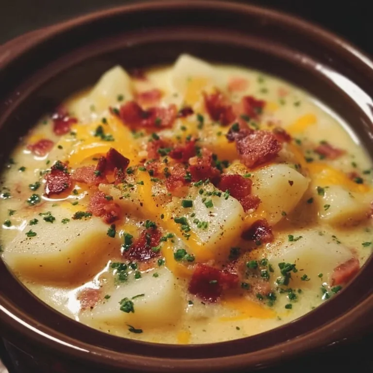 Delicious Crock Pot Crack Potato Soup in a bowl, garnished with green onions and cheese.