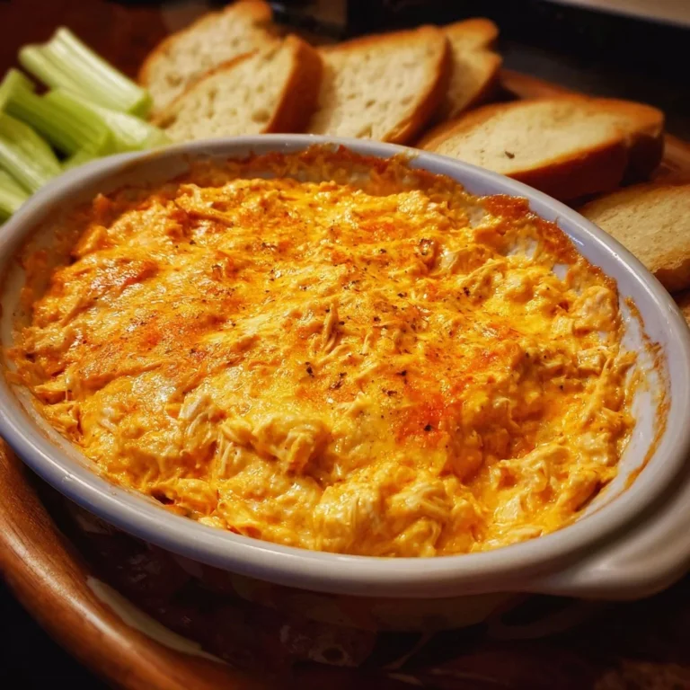 Delicious Crockpot Buffalo Chicken Dip served in a bowl with tortilla chips