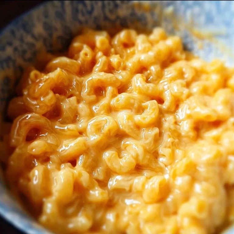 Creamy Crockpot mac and cheese in a slow cooker.