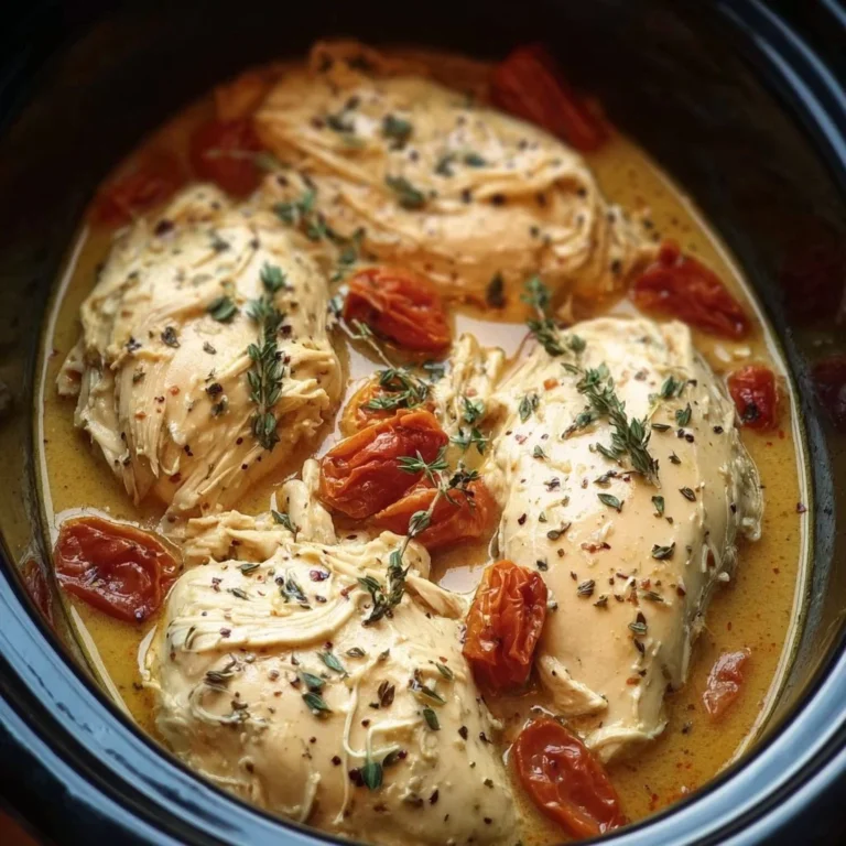 Crockpot Marry Me Chicken with herbs and cream sauce