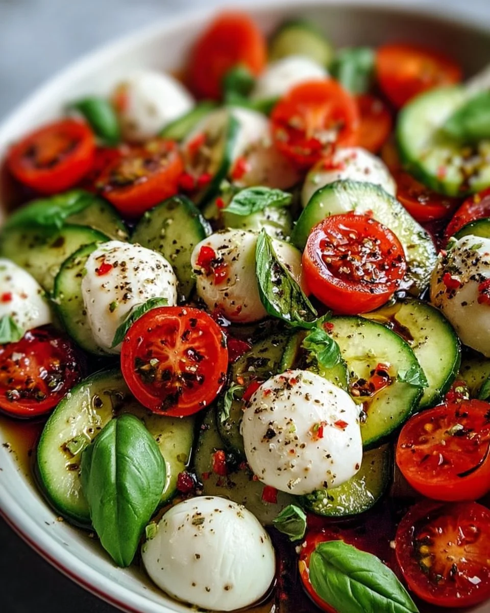 Cucumber Caprese Salad