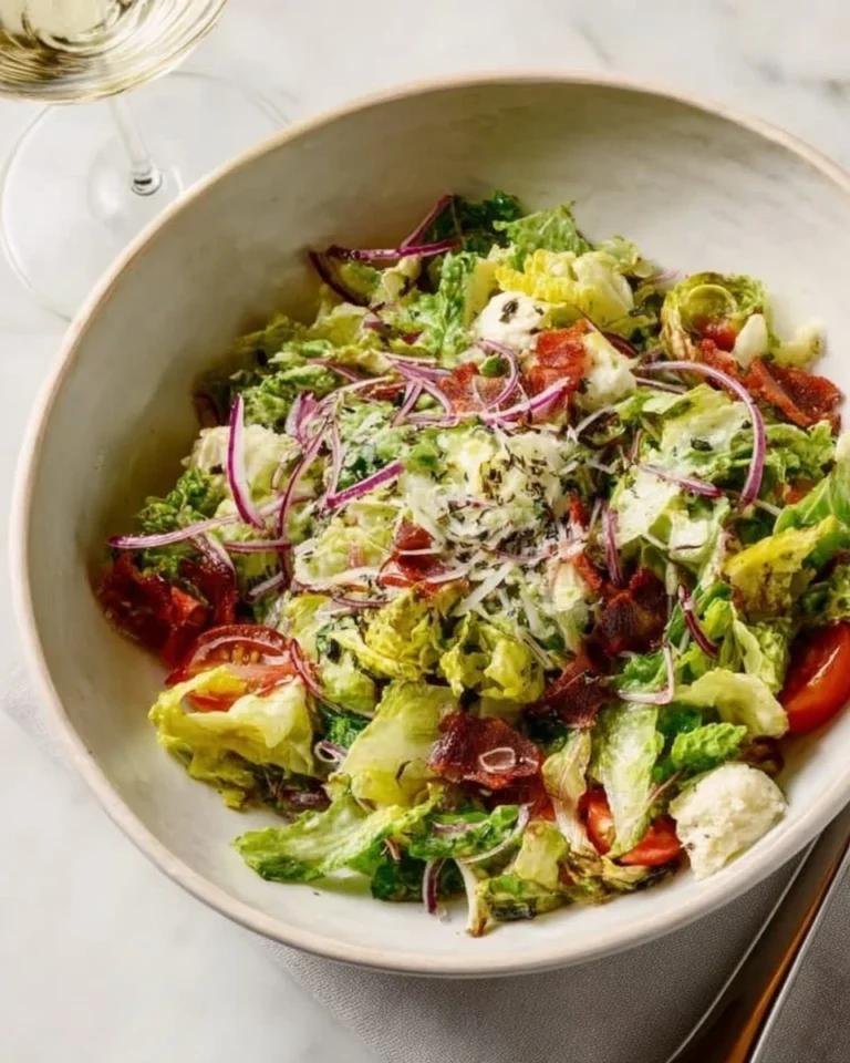 A colorful bowl of La Scala Chopped Salad showcasing fresh ingredients.