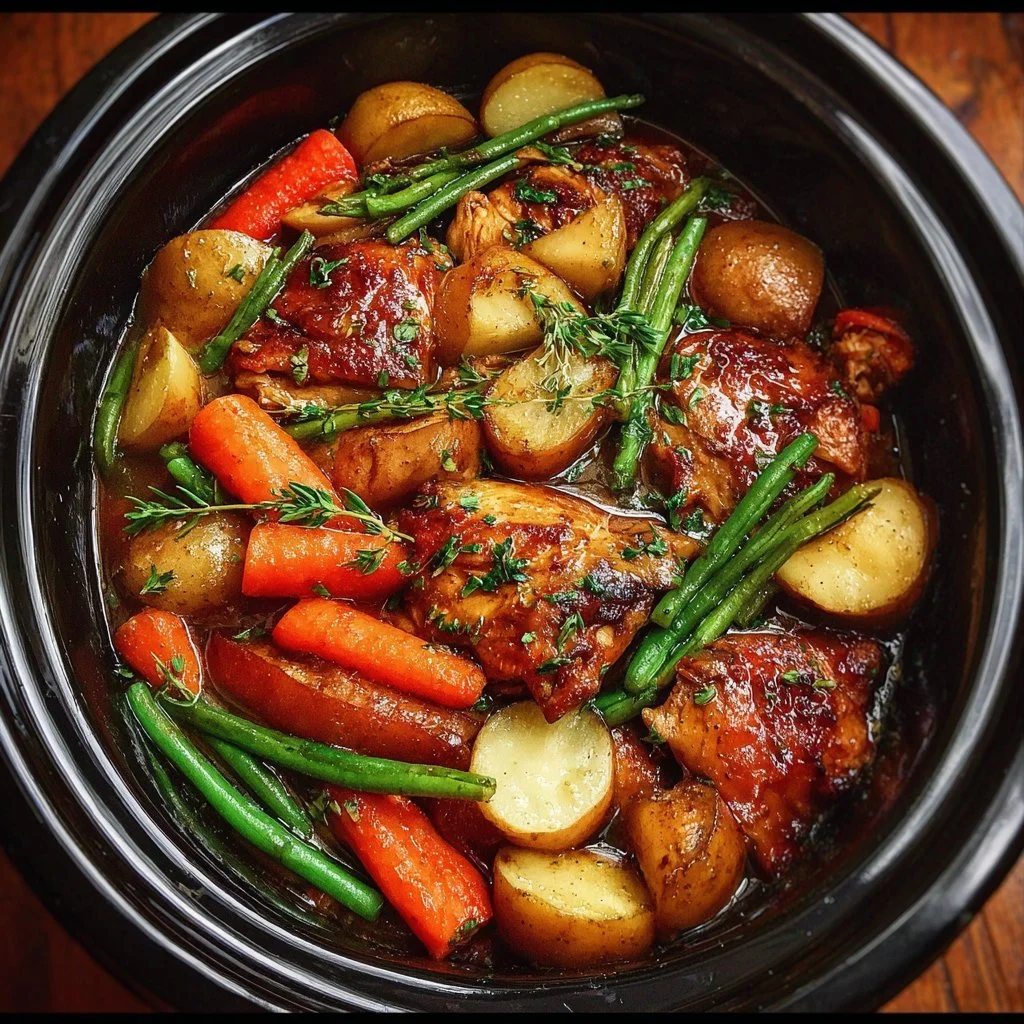 Honey Garlic Chicken served with fresh vegetables in a vibrant stir-fry dish