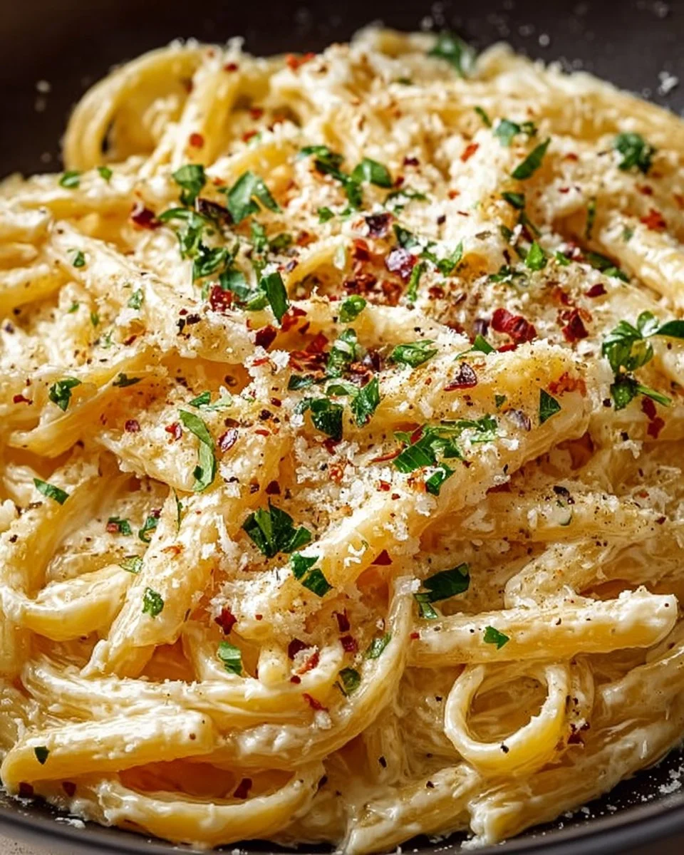 Irresistibly Creamy One Pot Garlic Pasta