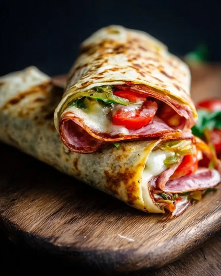 Low-carb Italian sub wrap recipe with tortilla melt style