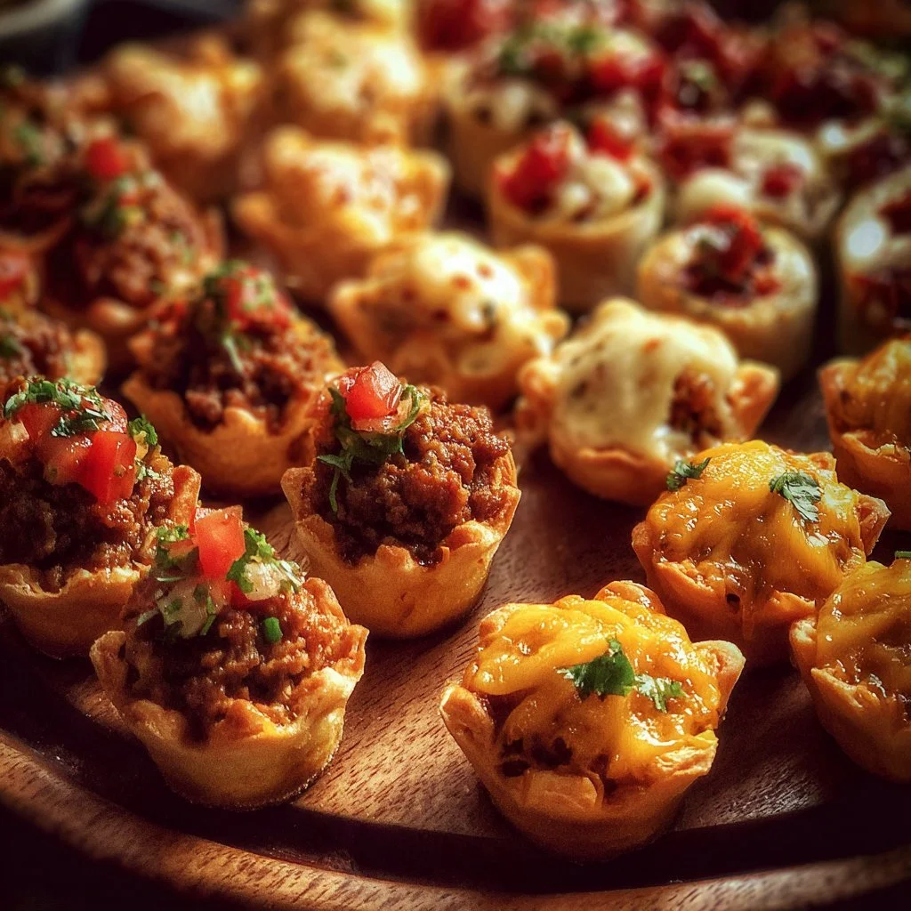 A variety of delicious party bites on a platter for a festive gathering.