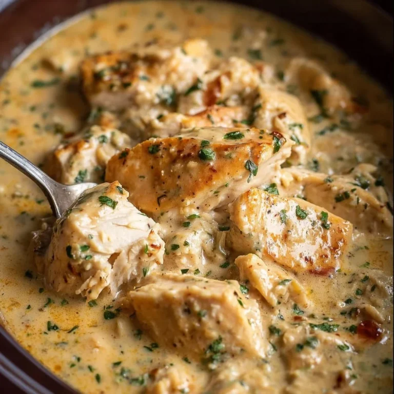 Ranch Chicken Slow Cooker Recipe with creamy ranch dressing and herbs